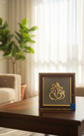 Ganesh Ji on Raw Pyrite Frame