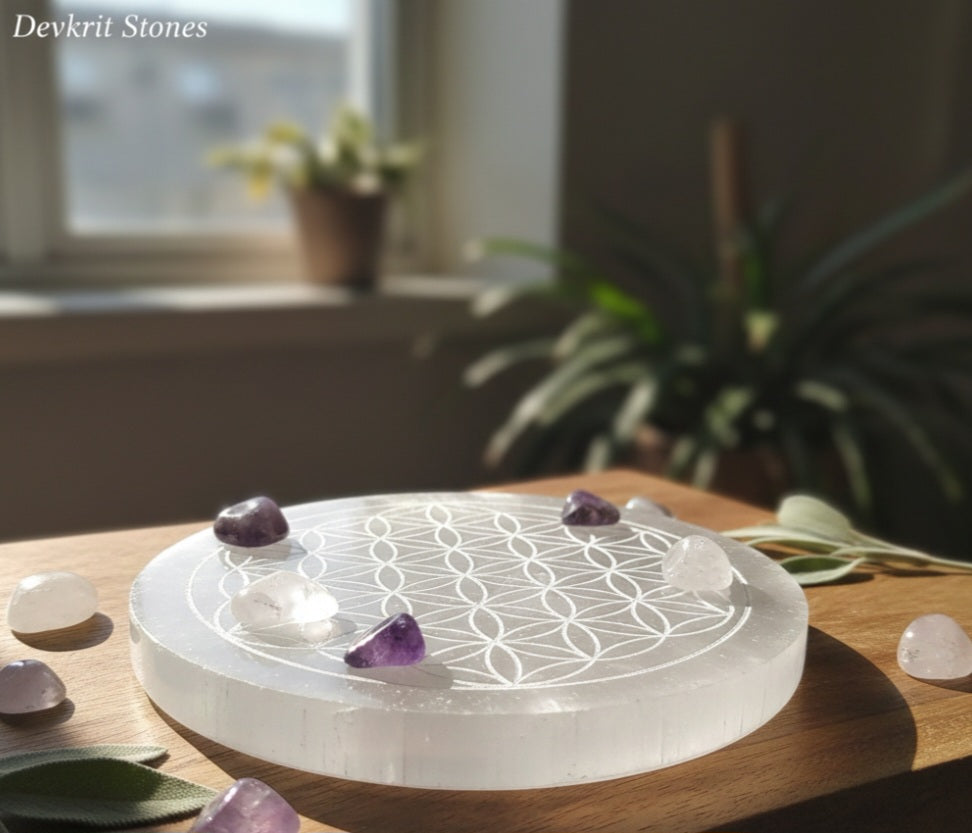 Energised Selenite Plate - 10x Stronger