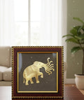 7 Trunk Elephant - Airavata on Raw Pyrite Frame